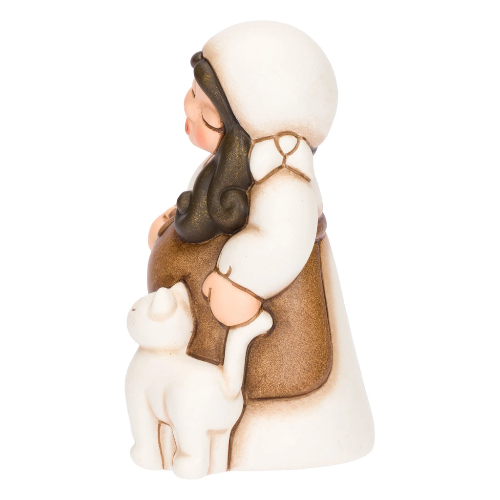 Thun- Donna in dolce attesa in ceramica Presepe Classico bianco | Rohome