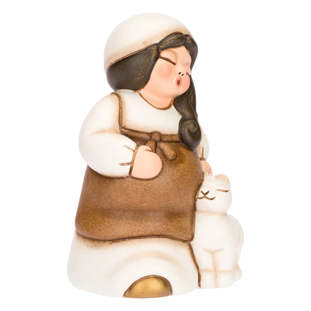Thun- Donna in dolce attesa in ceramica Presepe Classico bianco | Rohome