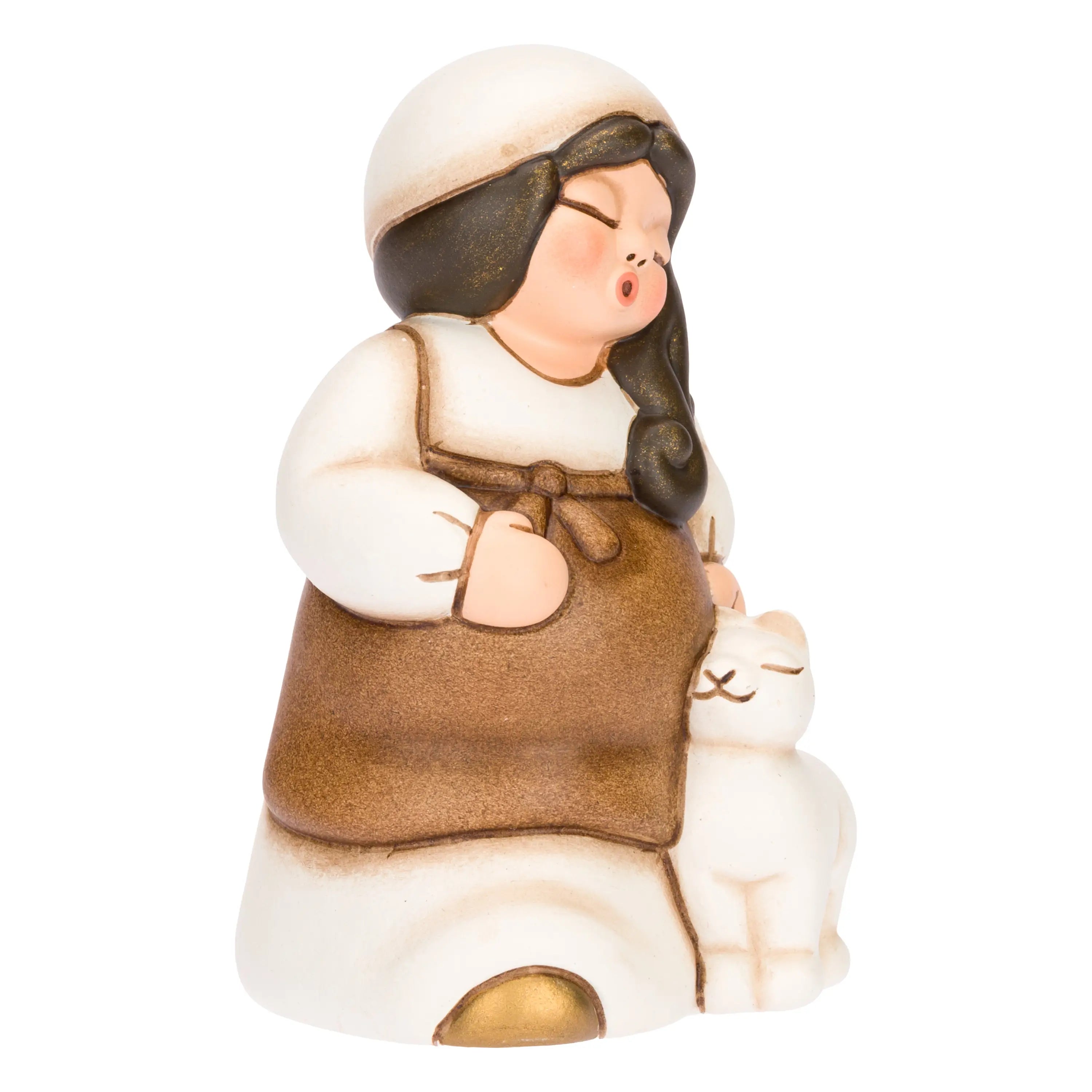 Thun- Donna in dolce attesa in ceramica Presepe Classico bianco | Rohome