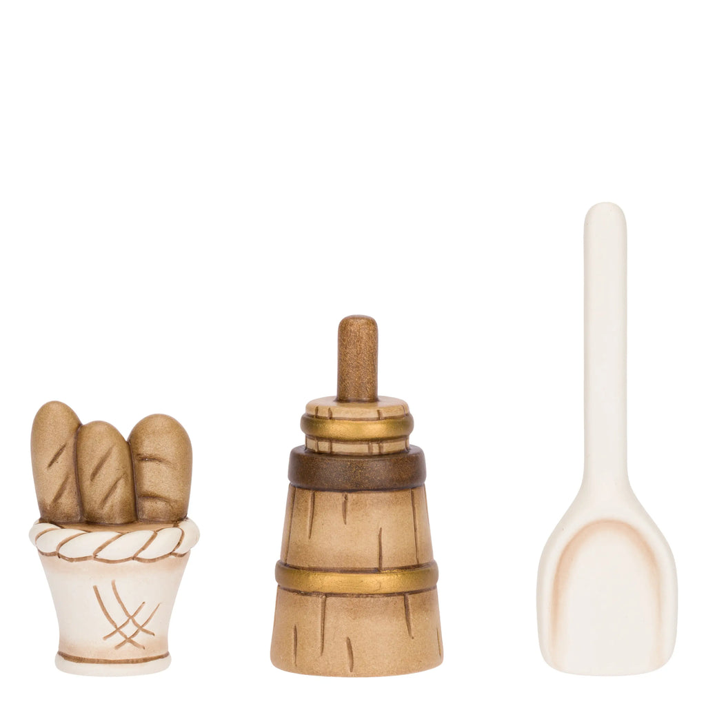 Thun- Set 3 pezzi fornaio in ceramica Presepe Classico | rohome