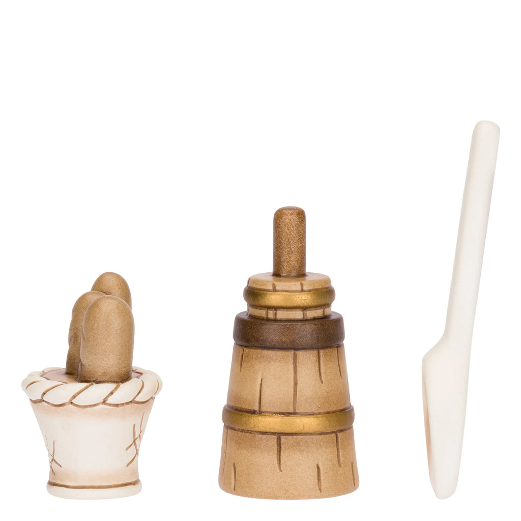 Thun- Set 3 pezzi fornaio in ceramica Presepe Classico | rohome