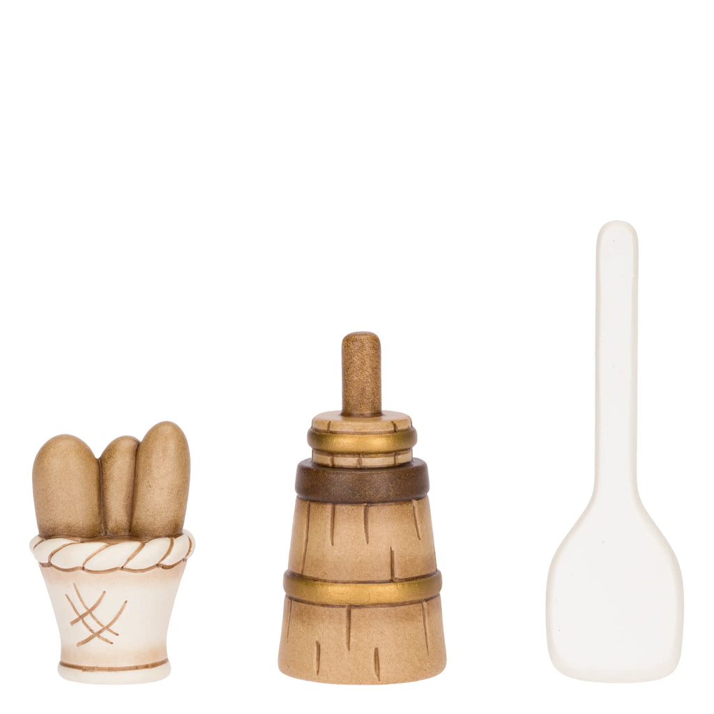 Thun- Set 3 pezzi fornaio in ceramica Presepe Classico | rohome