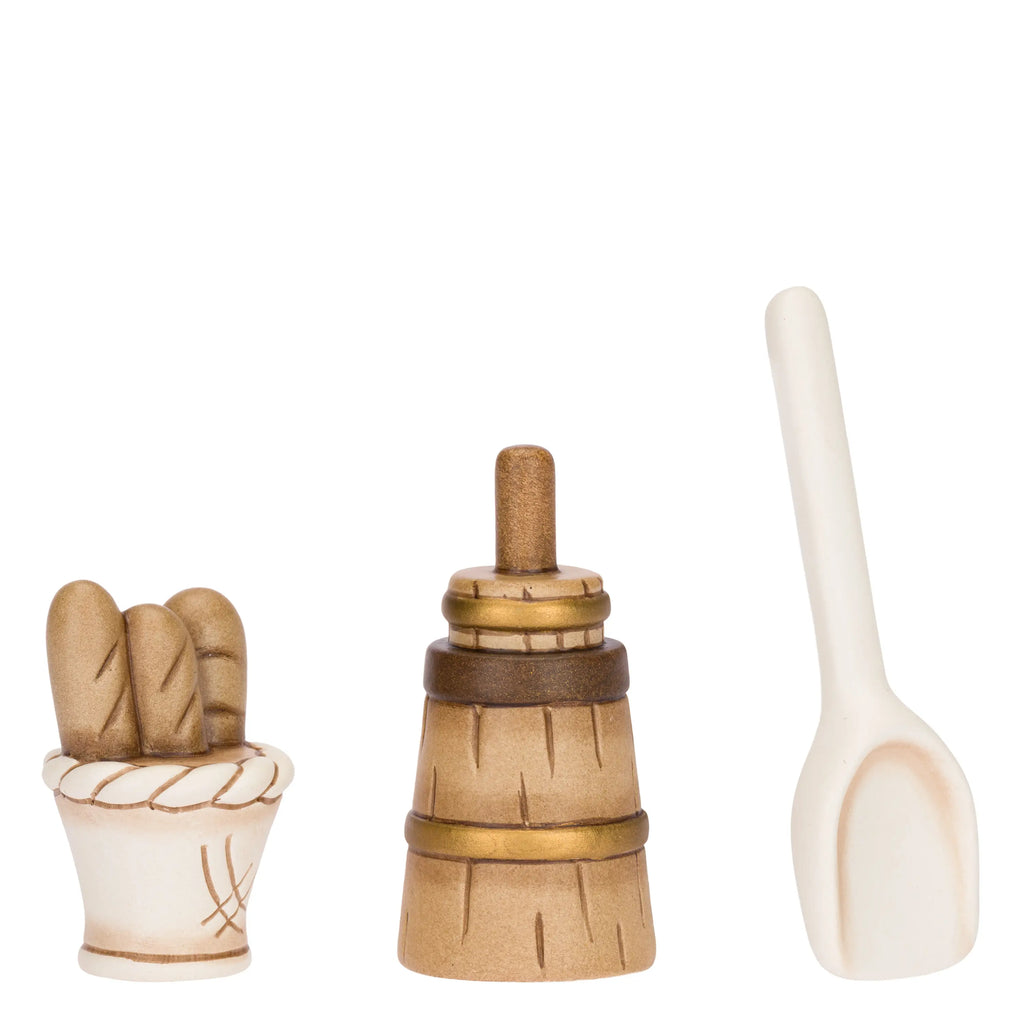 Thun- Set 3 pezzi fornaio in ceramica Presepe Classico | rohome