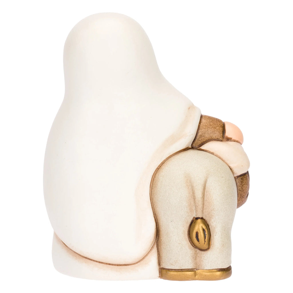 Thun- Nonna con asino in ceramica Presepe Classico, Bianco | rohome