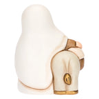 Thun- Nonna con asino in ceramica Presepe Classico, Bianco | rohome