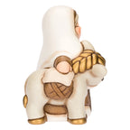 Thun- Nonna con asino in ceramica Presepe Classico, Bianco | rohome