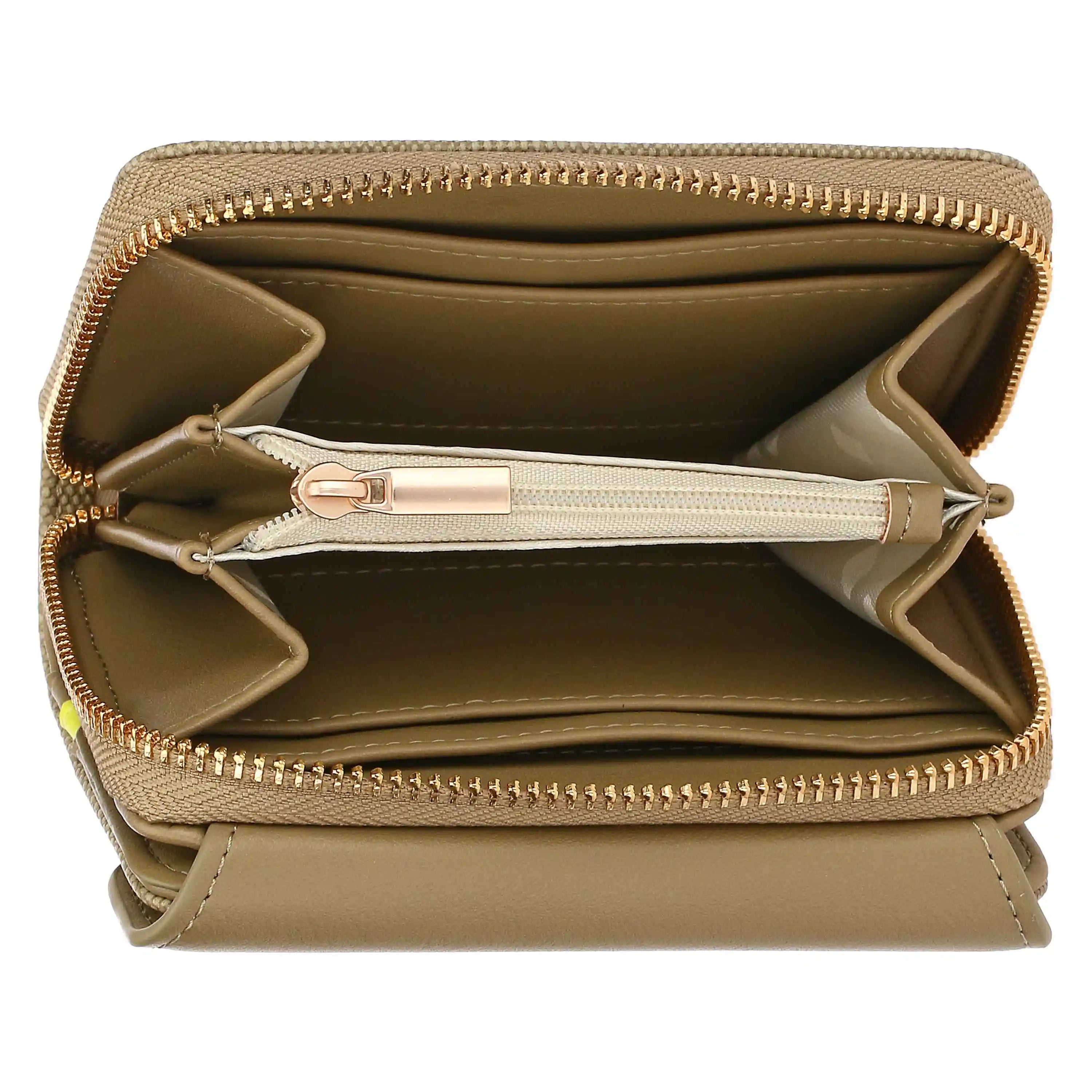 Thun - Portafoglio con patta e zip verde oliva | Rohome