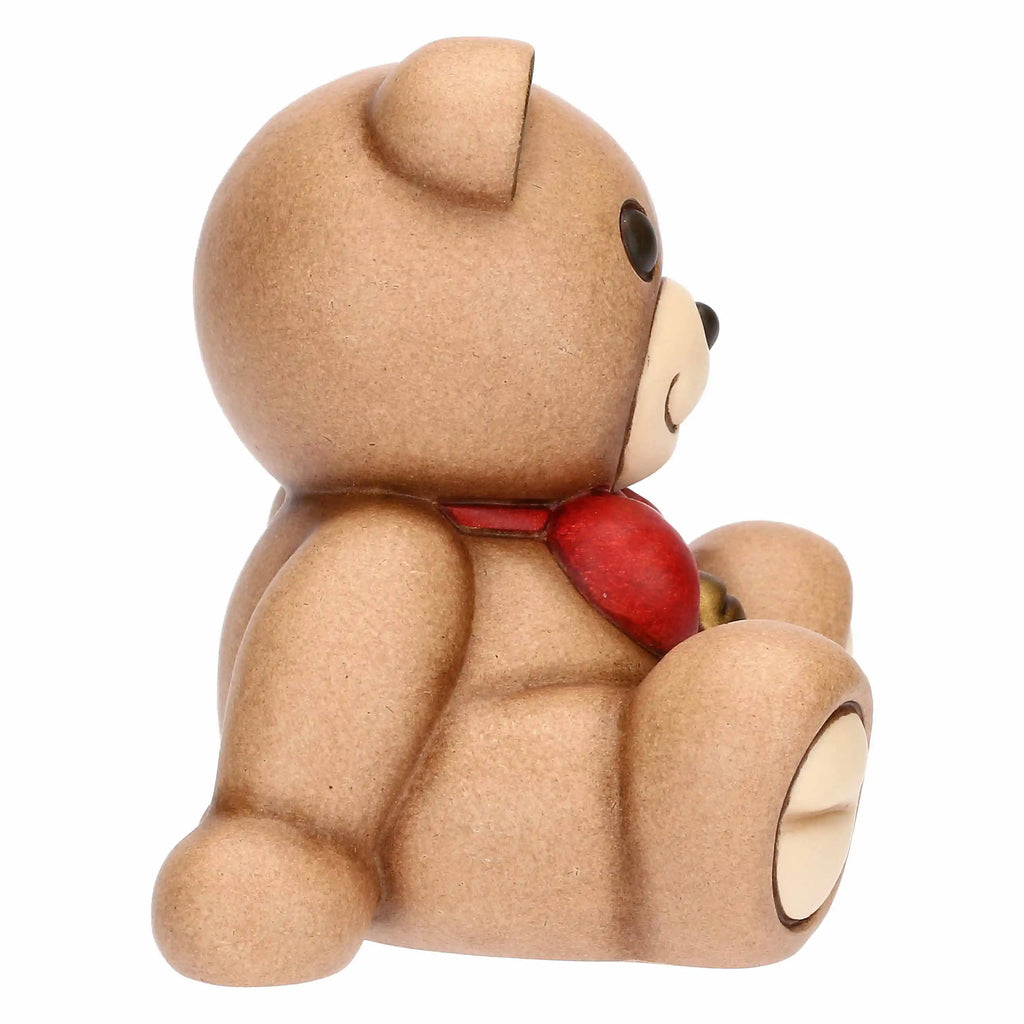 Thun - Teddy Natale con fiocco in ceramica piccolo | Rohome