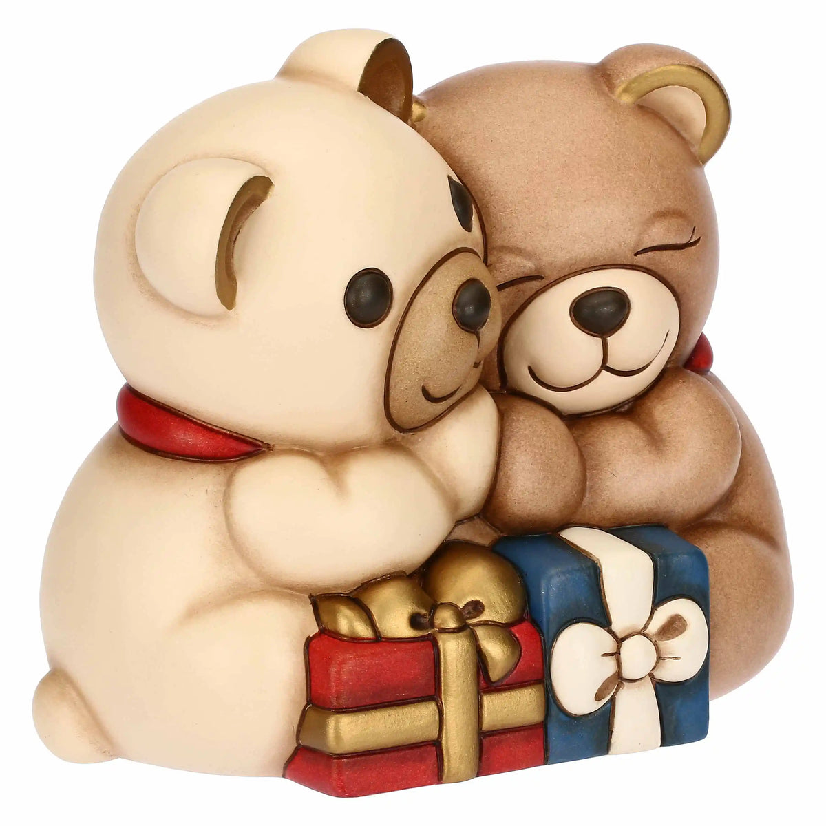 Thun - Coppia Teddy Natale con regali in ceramica | Rohome