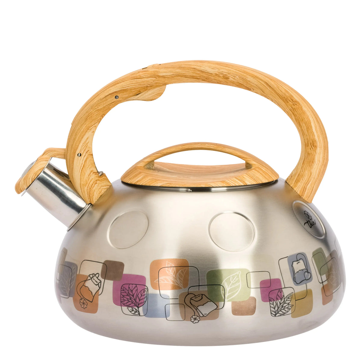 Thun - Bollitore in acciaio con manico effetto bamboo | Rohome