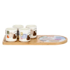 Thun - Set 4 tazze da té con vassoio in bamboo | Rohome