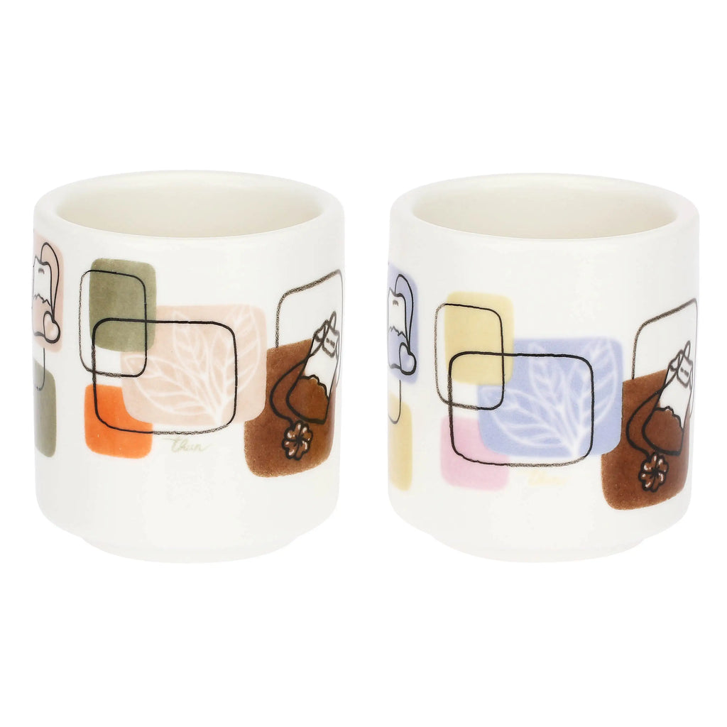Thun - Set 4 tazze da té con vassoio in bamboo | Rohome