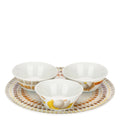 Thun - Set 3 ciotoline con piatto linea Tulipani | Rohome