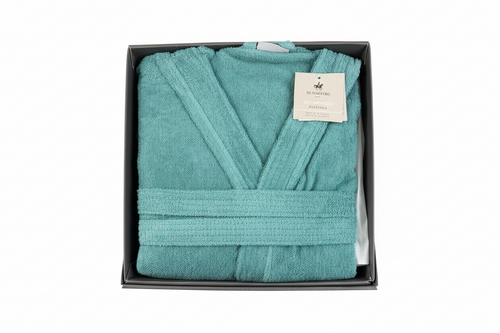 Accappatoio in spugna ottanio in box taglia xl | Rohome