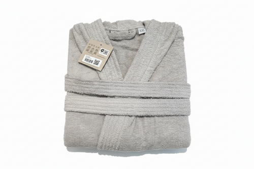 Accappatoio in spugna grigio perla in box taglia xl | Rohome