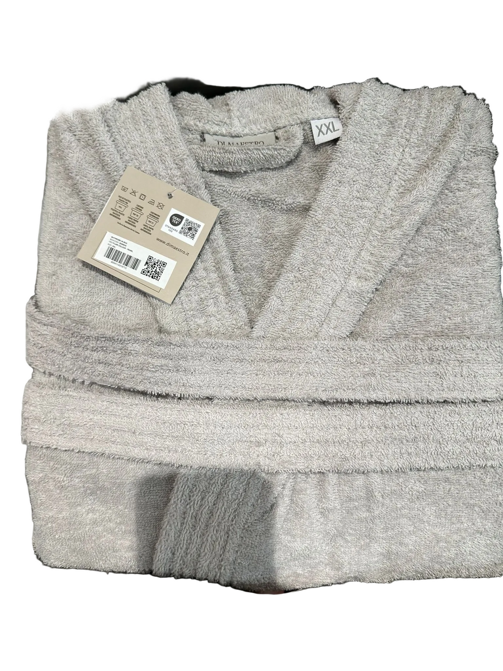 Accappatoio in spugna grigio perla in box taglia s | Rohome