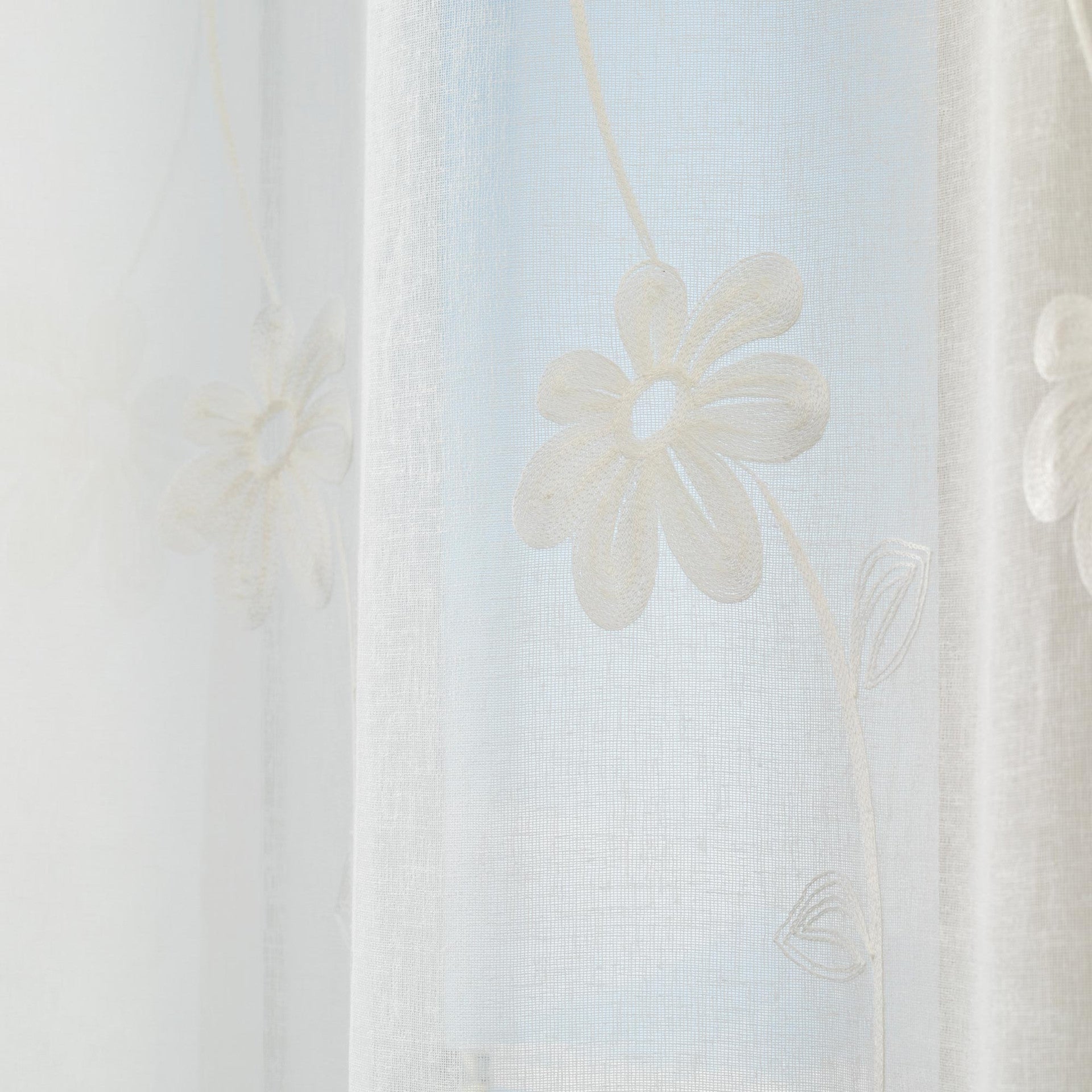 Tenda Margot ricamata con fiori H. 280cm | rohome