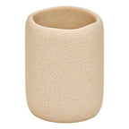 Porta spazzolini  colore beige effetto pietra  | Rohome
