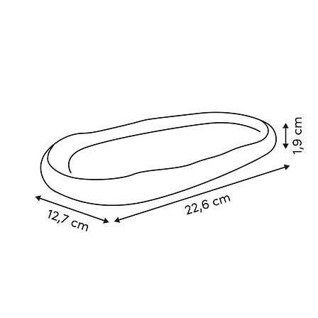 Vassoio porta accessori bagno colore beige effetto pietra | Rohome