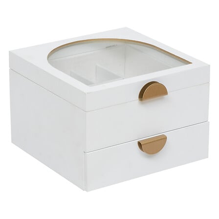 Portagioie in legno colore bianco con cassetto | Rohome