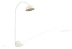 Lampada da terra arco in metallo bianco e marmo | rohome