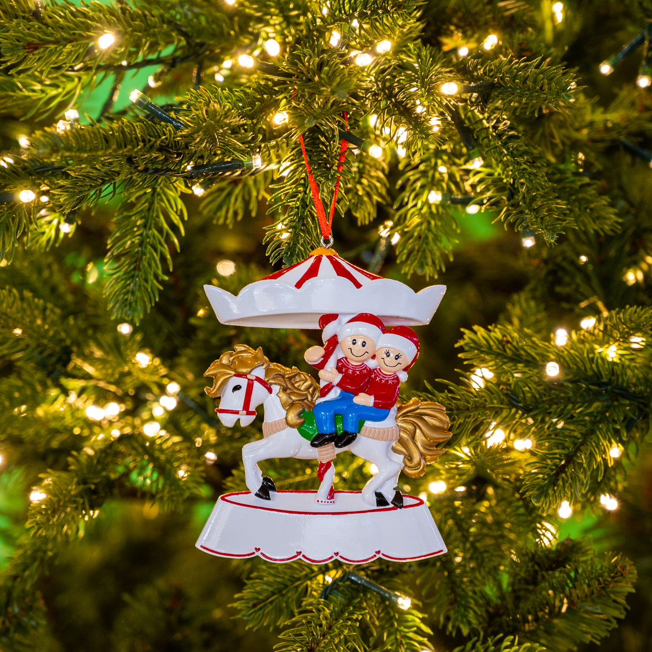 Decorazione Personalizzabile Coppia sulla Giostra – Natale | Rohome