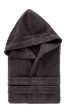 Accappatoio in spugna con cappuccio Antracite XL | Rohome | Rohome