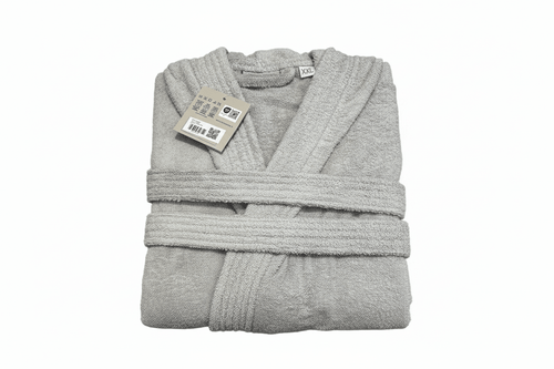 Accappatoio in spugna grigio perla in box taglia xxl | Rohome | Rohome