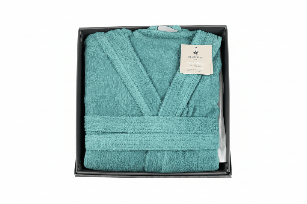 Accappatoio in spugna ottanio in box taglia xl | Rohome | Rohome