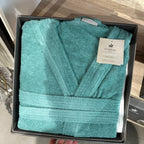 Accappatoio in spugna ottanio in box taglia xxl | Rohome | Rohome