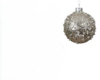 Addobbo palla di natale di vetro con paillettes argentate | Rohome | Rohome