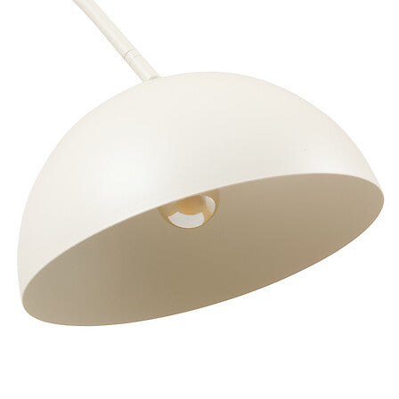 Lampada da terra arco in metallo bianco e marmo | rohome