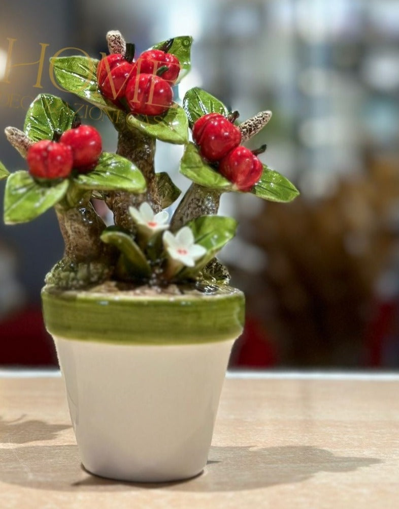 Small jar with ceramic cherries | rohome
