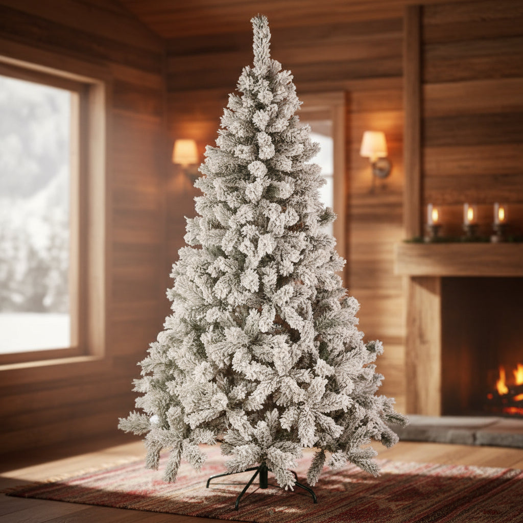 Albero di Natale 210cm innevato floccato livigno | Rohome | Rohome