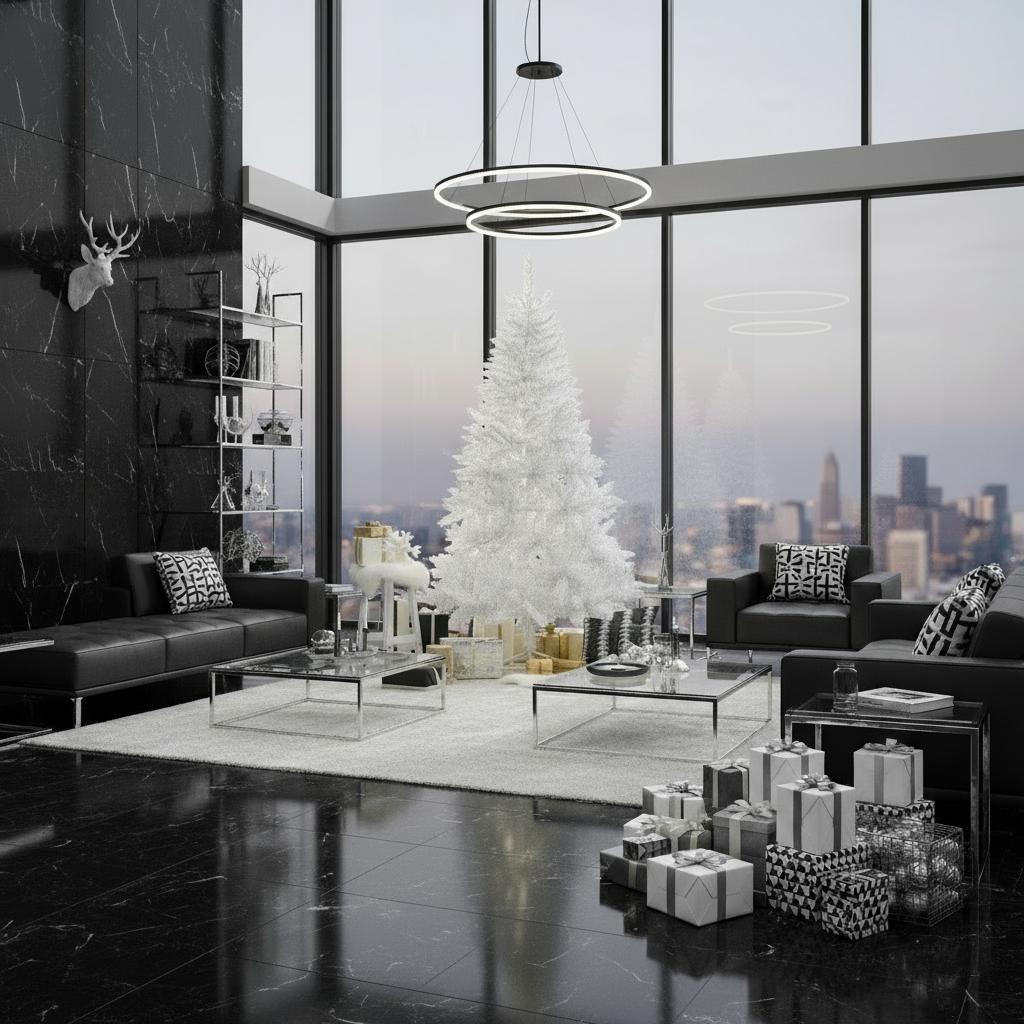 Albero di natale pino imperiale H.210cm bianco | rohome