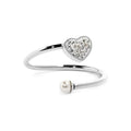 Marlù - Anello cuore con cristalli e pietra silver Tg12 | Rohome