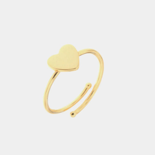 Anello in Argento placcato oro a forma di cuore | Rohome | Rohome