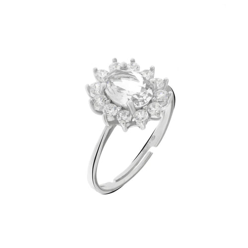 Anello in Argento solitario con zirconi | Rohome | Rohome