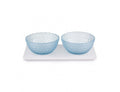 Antipastiera in vetro con 2 ciotole bubble blu | Rohome | Rohome