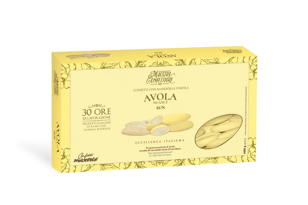 Maxtris - Avola almond dragees in yellow nuances | rohome