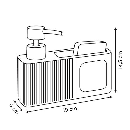 Dispenser sapone con spugna e porta spugna | Rohome