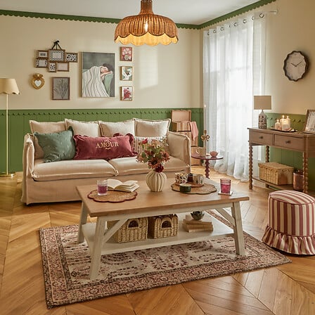 Tovaglietta d38cm con bordo colorato  | Rohome