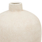 Vaso in gres colore beige collo stretto | Rohome