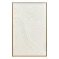 Tela dipinta 3d con cornice in legno chiaro | Rohome