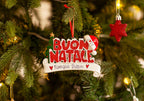 Decorazione Natalizia “BUON NATALE'” con Glitter e Cappello di Babbo Natale| Rohome