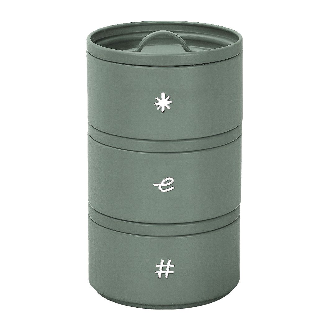 Barattoli impilabili in metallo verde | Rohome | Rohome