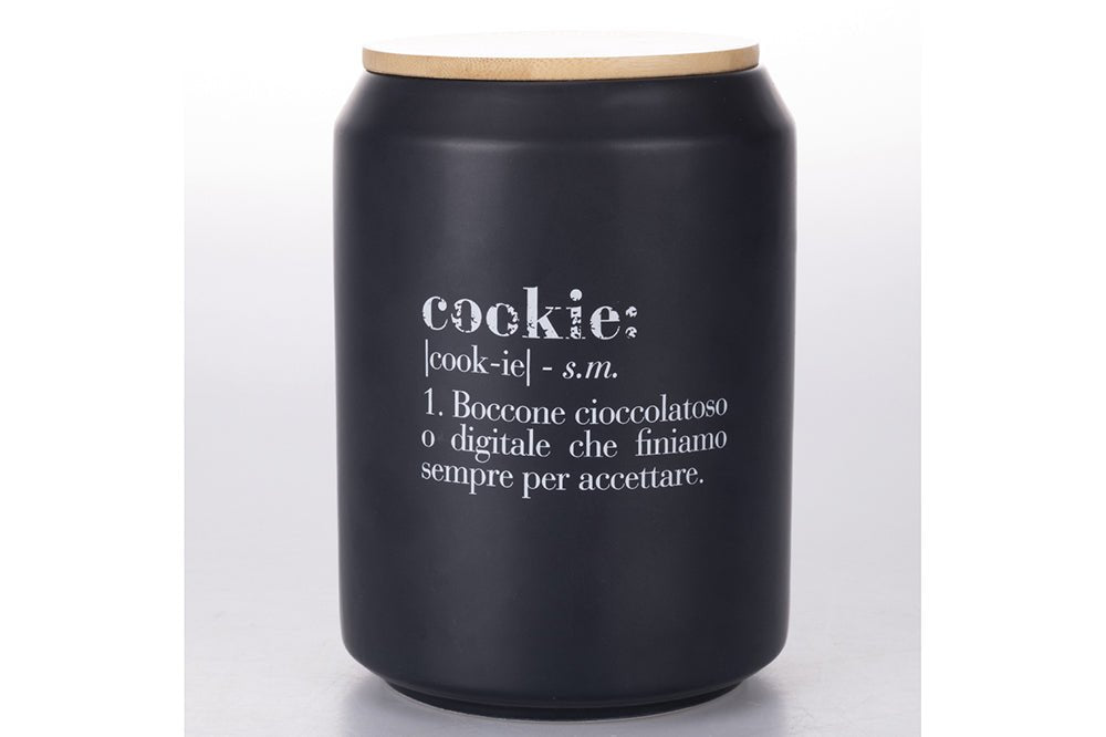 Barattolo biscotti colore nero in ceramica | rohome | Rohome