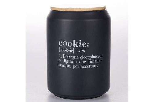 Barattolo biscotti colore nero in ceramica | rohome | Rohome