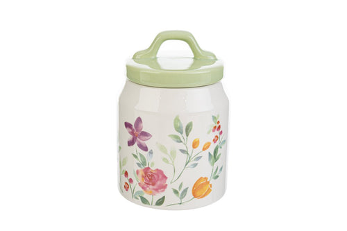 Barattolo in porcellana con fiori | rohome | Rohome