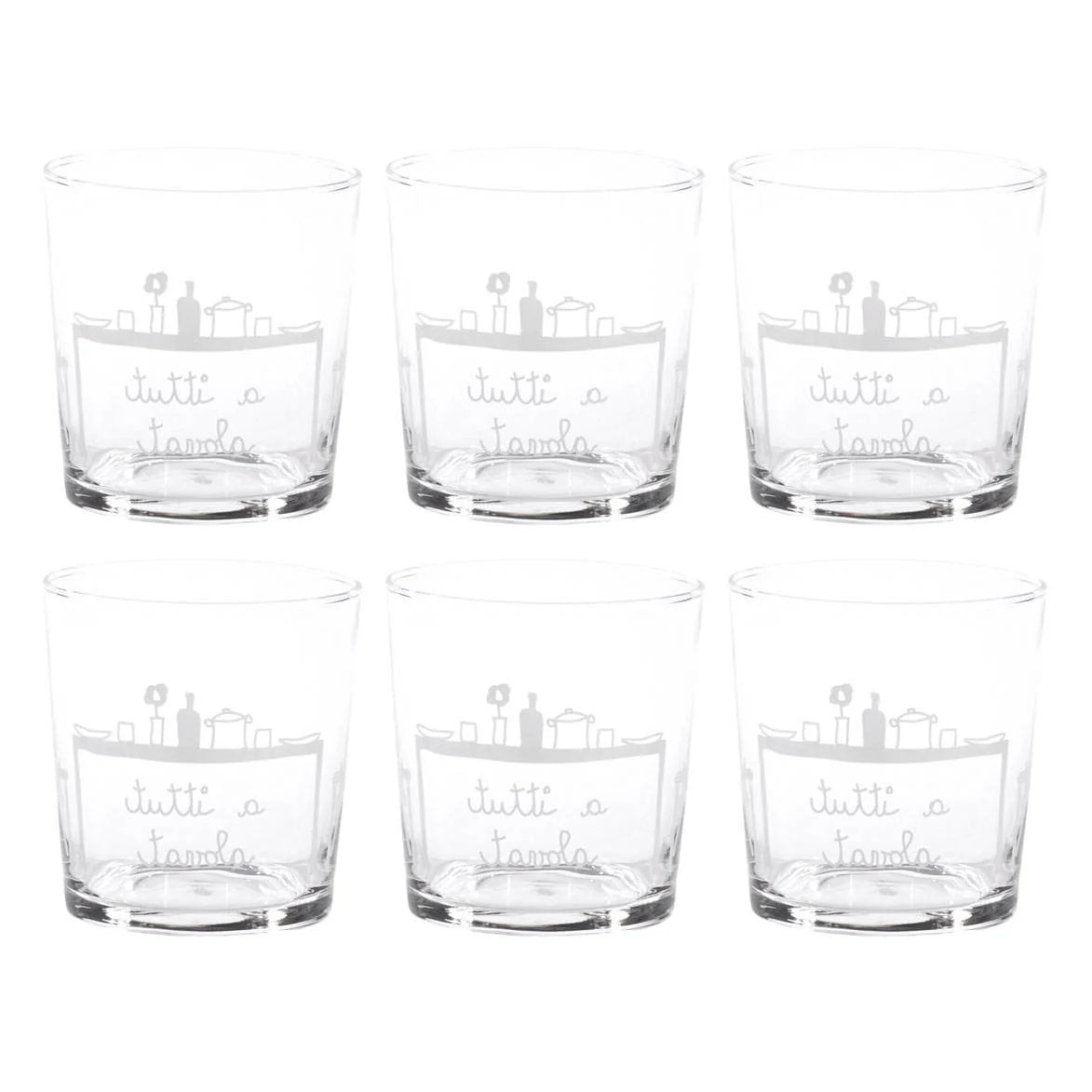 Simple Day - Set 6 Bicchieri tutti a tavola | Rohome